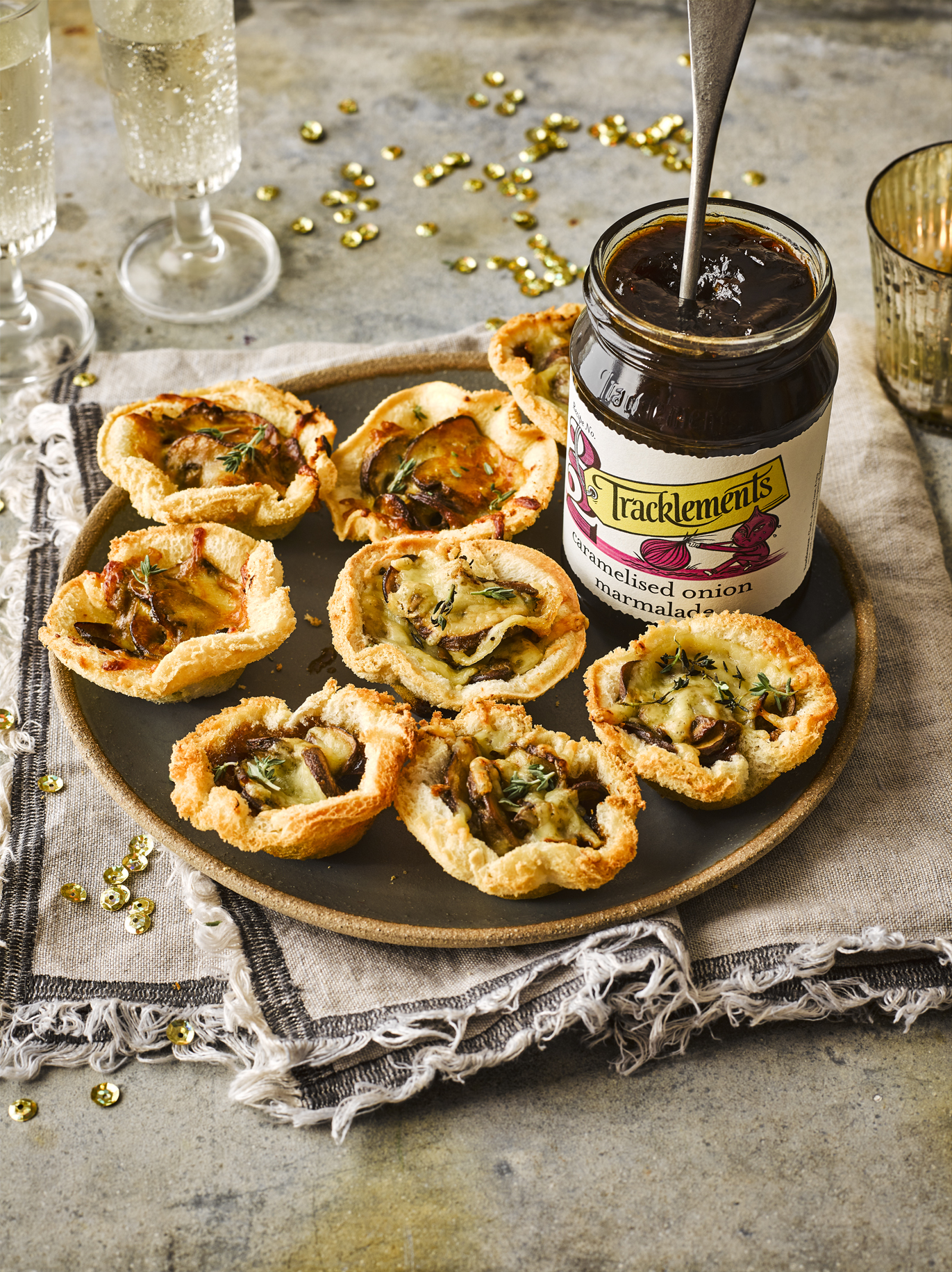 Mushroom and Caramelised Onion Marmalade Canapes