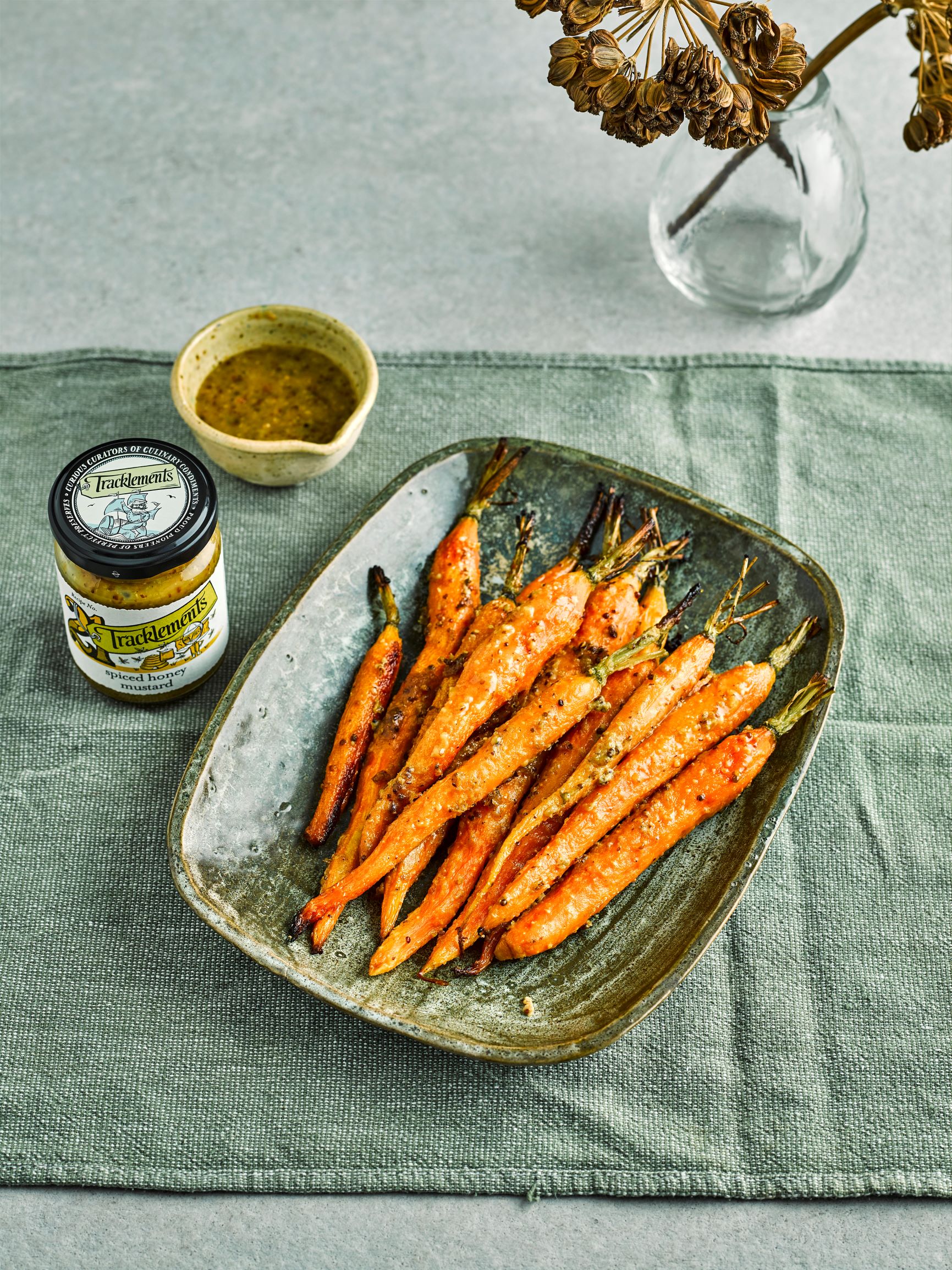 Glazed Carrots with Spiced Honey Mustard