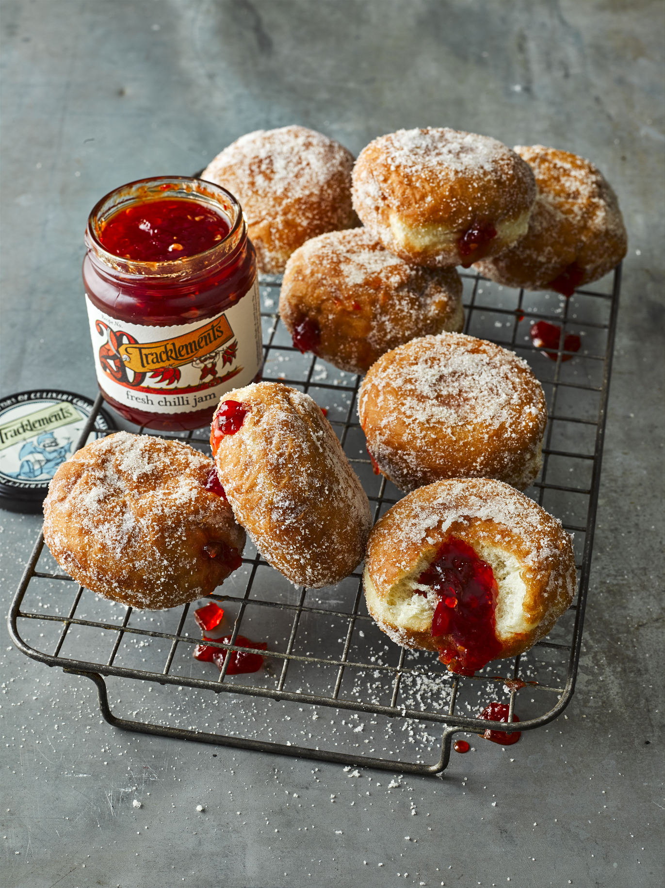 Fresh Chilli Jam Doughnuts