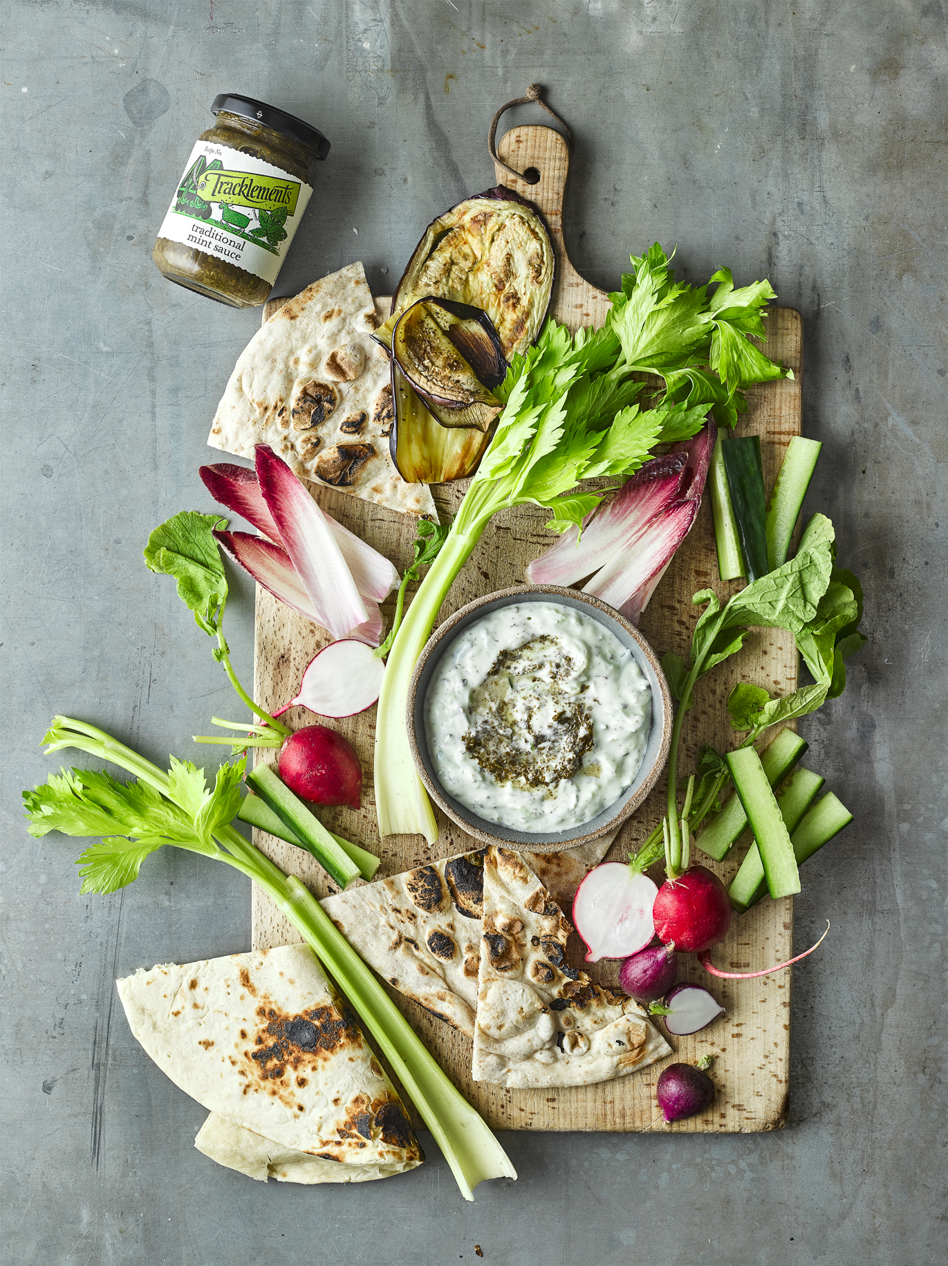 Sensationally Simple Tzatziki and Cruditees with Traditional Mint Sauce